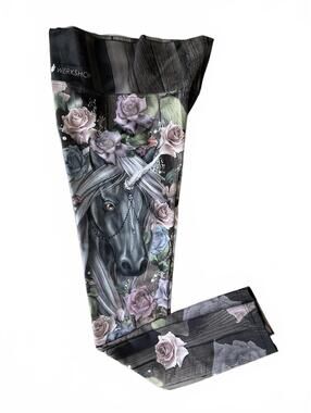 Eagle Rock Dark Unicorn & Roses Werkshop Leggings Sz. 2X Full-length